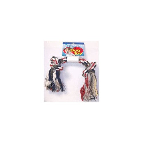 Boss Pet 03877 Multi-Color Rope with Knotted Ends Dog Toy Tug
