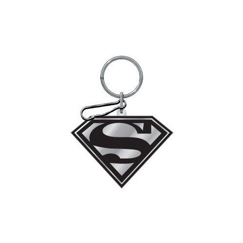 Black And Silver Superman Enamel Key Chain