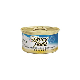 Purina Fancy Feast Grilled Ocean Whitefish & Tuna Feast in Gravy Cat Food - (24) 3 oz. Pull-top Can