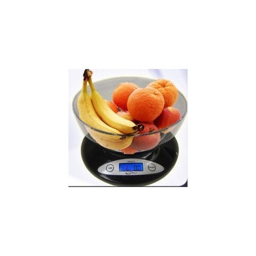 Weighmax W-2810-5KG-BLACK Digital Multifunction Kitchen and Food Scale with Bow, 11-Pound, Black