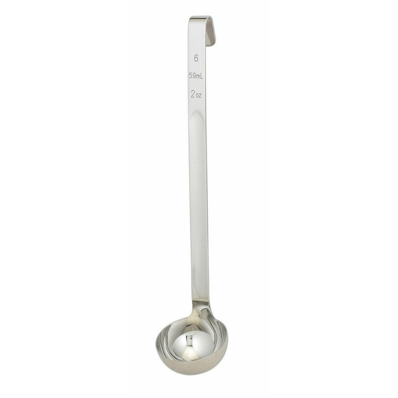 HIC Single-Piece Kitchen and Soup Ladle, 18/8 Stainless Steel, 12-Inch, 2-Ounce Capacity