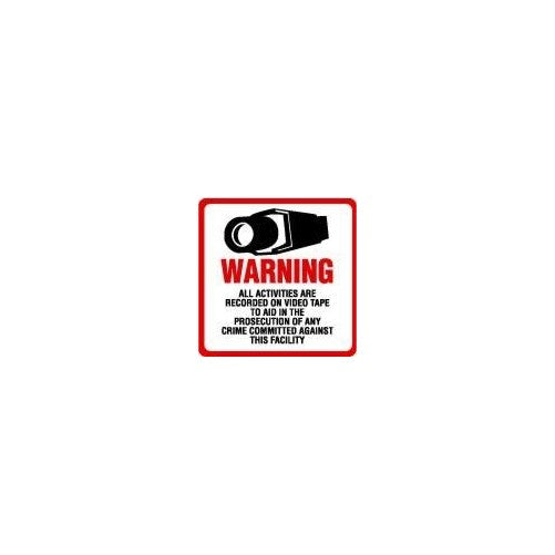 SECURITY SIGN - #204 One (1) Commercial Grade Outdoor/Indoor Security Surveillance CCTV Video Warning! Sign #204