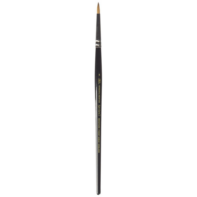 Winsor & Newton Series 7 Kolinsky Sable Miniature Watercolor Brush - Short Handle Round #4