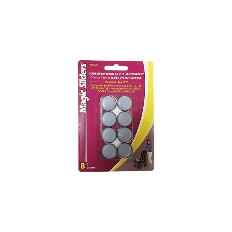 Magic Sliders 08025 1" Round Self Adhesive Magic Sliders 8 Count