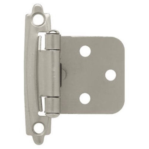 Liberty H0103BL-SN-U Self-Closing Overlay Hinge, 2-Pack