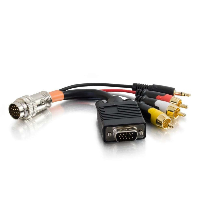 C2G/Cables to Go 60055 RapidRun VGA (HD15) 3.5mm, Composite Video Flying Lead (6 Inch)