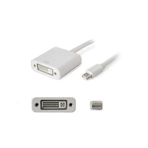 Addon-Networking MDP2DVIA 8" Mini-DP to DVI-I Adapter Cable, DisplayPort cable, White