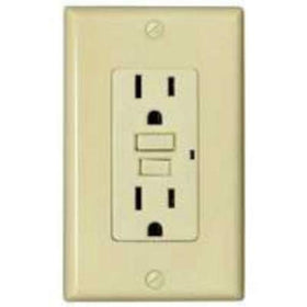 NATIONAL BRAND ALTERNATIVE GIDDS-273080 Gfci Receptacle, 15 Amp At 125 Vac, Ivory