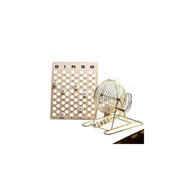 Large Professional Brass Bingo Cage Set 15 3/4" High