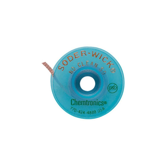 Chemtronics 60-1-5 SODER-WICK No Clean Desoldering Braid, .030", 5ft on ESD Safe Spool