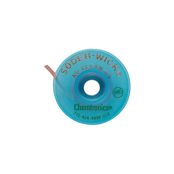 Chemtronics 60-1-5 SODER-WICK No Clean Desoldering Braid, .030", 5ft on ESD Safe Spool
