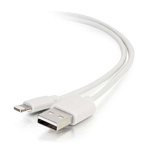 C2G 35498 Lightning Cable - USB A Male to Lightning Male Sync and Charging Cable for Apple iPad, iPhone, or iPod Devices, White (3.3 Feet, 1 Meter)