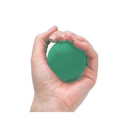 TheraBand Hand Exerciser Squeeze Ball (Green - Medium, Standard)