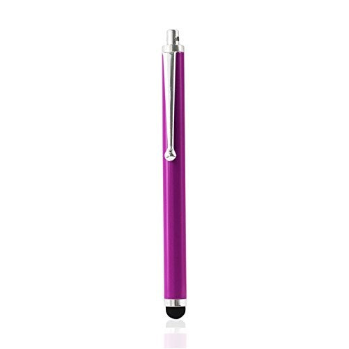 Reiko Universal Hanging Stylus Pen with Clip Design for Touchscreen Electronic Device All Carrier - Retail Packaging - Purple