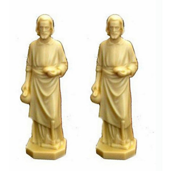 2 X St Joseph Statue Home Seller Faith Saint House 3.5 Inch Figurine NEW