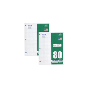 Graph Filler Paper 4x4 Ruled 2 Pack of 80 Sheets Each