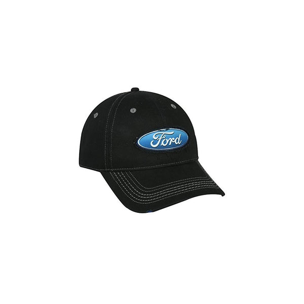 Outdoor Cap 6 Panel Frayed Visor HK/LP Tape Black Ford Cap