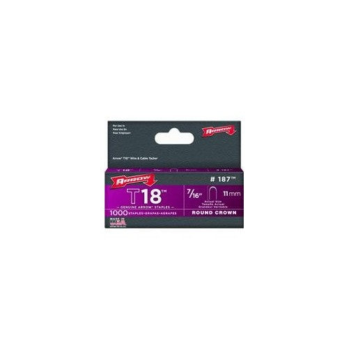 Arrow Fastener 187 Genuine T18 Staples, 1,000-Pack