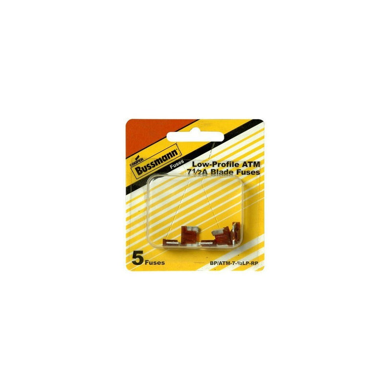 Bussmann ATM-7-1/2 ATM Automotive Blade Fuse - 7.5 Amp, 5 Pack (Tin)