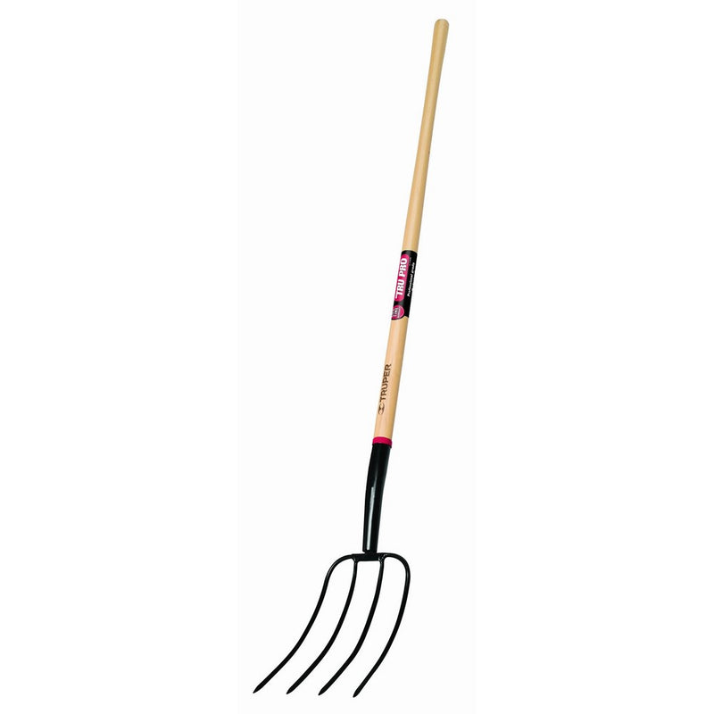 Truper 30311 Tru Pro 54-Inch Manure Fork 4-Tine, Ash Handle