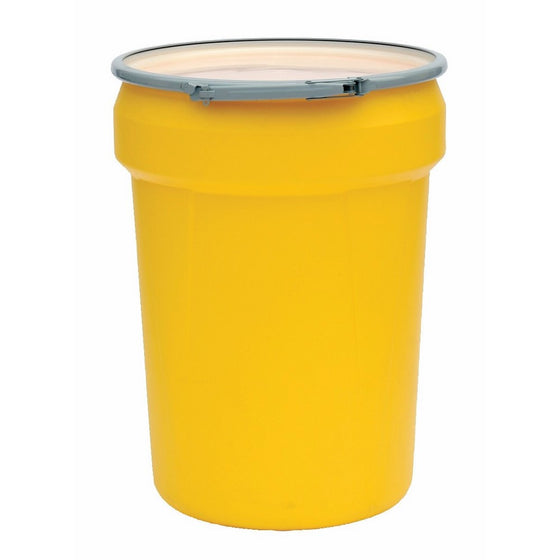 Eagle 1601M Lab Pack Drum with Metal Lever-Lock, 30 Gallon,21-1/8" OD x 28-1/2" Height, Yellow
