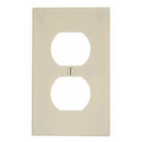 Leviton 78003 1-Gang Duplex Device Receptacle Wallplate, Light Almond