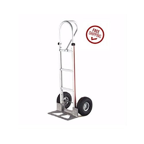Magline HMK15AUA4 Aluminum Hand Truck, Vertical Loop Handle, Pneumatic Wheels, 500lbs Capacity