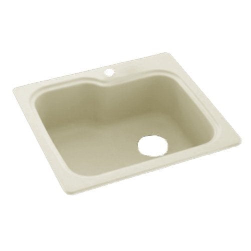 Swanstone KSSB-2522-037 25-Inch by 22-Inch Single Bowl Kitchen Sink, Bone Finish