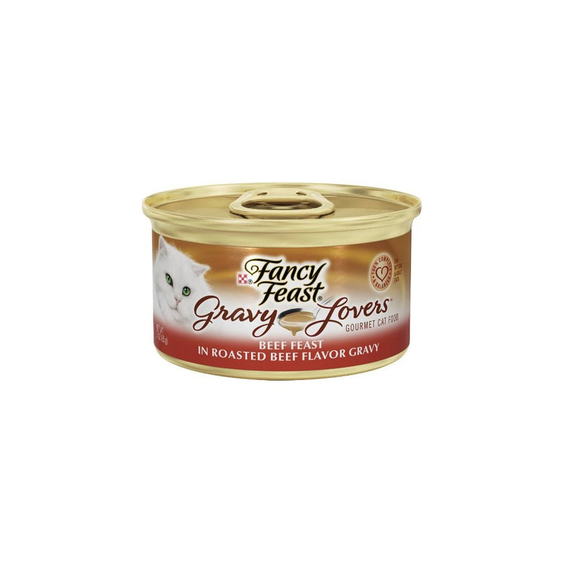 Purina Fancy Feast Gravy Lovers Gourmet Wet Cat Food - Beef - (24) 3 oz. Cans