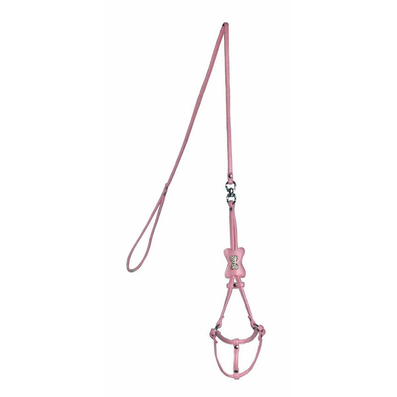 Hip Doggie Pink Bone Step-in Harness, XXS