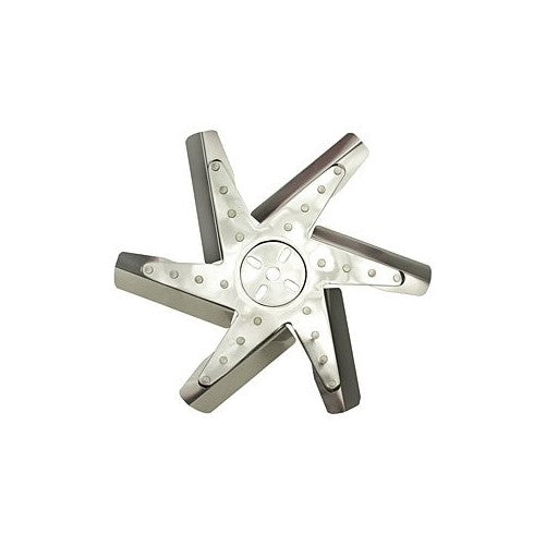 Derale 19215 15" High Performance Polished Chrome/Stainless Flex Fan Standard Rotation
