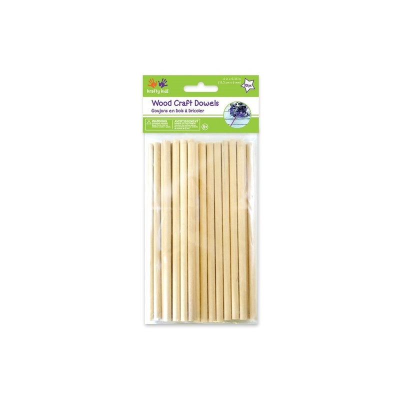 Multicraft Imports Wood Craft Dowels 6"-1/4 30/Pkg