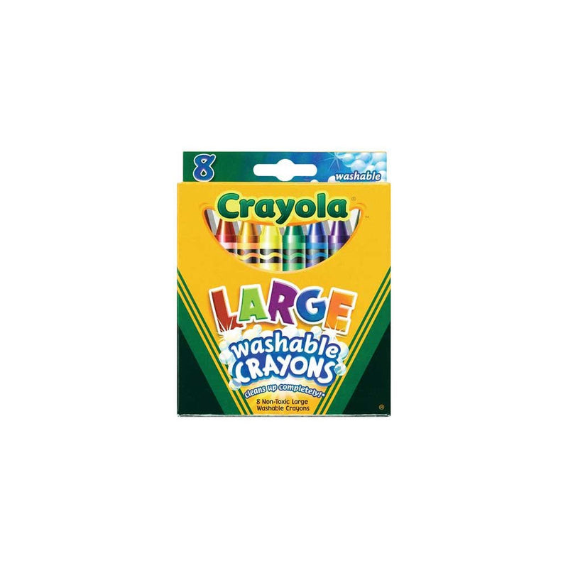 Crayola Crayons Kids First Large Washable 8 In A Box (Pack of 12) 96 Crayons Total