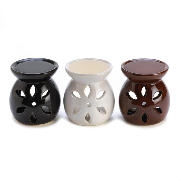 Gifts & Decor Ceramic Mini Oil Warmer Trio Tealight Candle Holder Set