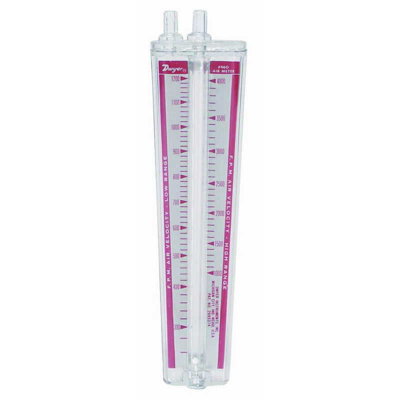 Dwyer Air Meter Kit, 460, .005-1.0" w.c., 260-4000 FPM with Probes and Carrying case