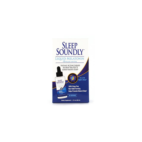 Sleep Soundly Liquid Melatonin 10mg, Instant Acting Sleep Formula, 30 servings