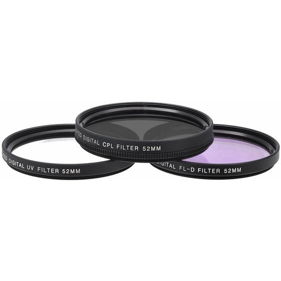 Xit XT52FLK 52 3-Piece Camera Lens Filter Sets