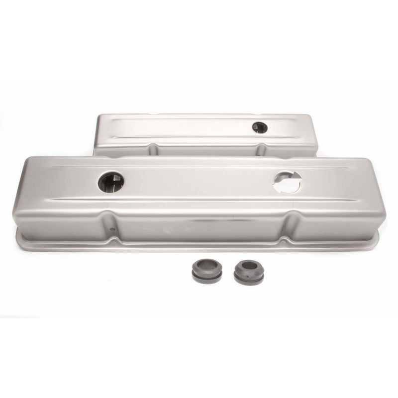 Racing Power Company R9518RAW Short Steel Unplated OEM Style Valve Cover for Small Block Chevy
