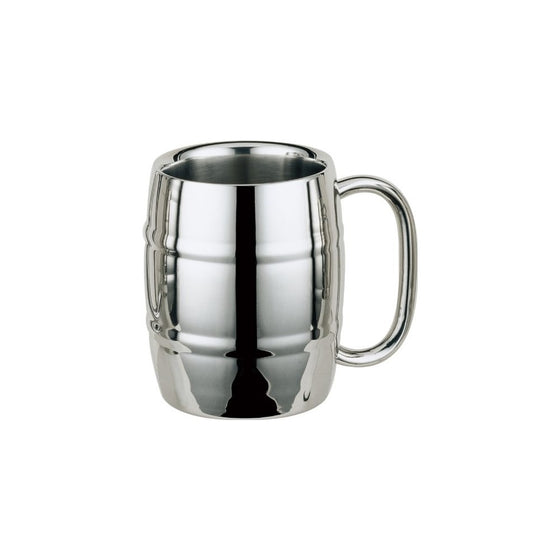 Visol Volksfest Stainless Steel Double Walled Mug, 14-Ounce, Chrome