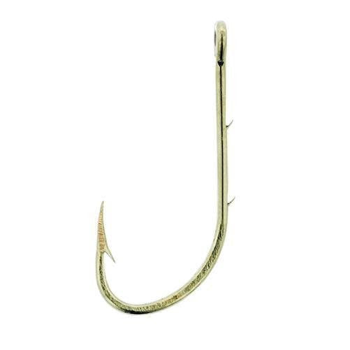 Eagle Claw Bait Holder 2 Slices Offset Hook (Pack of 8), Bronze, Size 4/0
