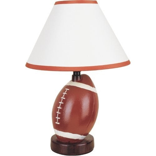 S.H. International Ceramic Football Table Lamp 15.5"H