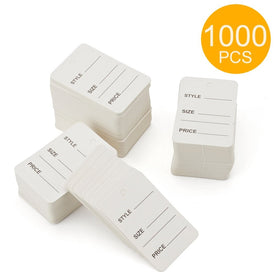 Metronic Price Tags, Perforrated Merchandise Marking Tags, One-Part Paper Tags, 1-1/4 x 1-7/8 - Inches Marking Tags, Pack of 1000 (White)