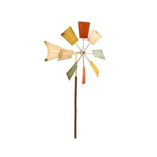 Alpine KIY102MC 52" Metal Windmill Stake, 52", Multi Color