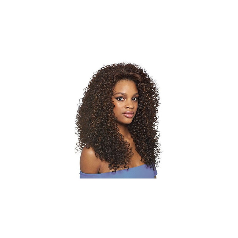 DOMINICAN CURLY BUNDLE HAIR (1B Off Black) - Outre Batik Quick Weave Synthetic Half Wig