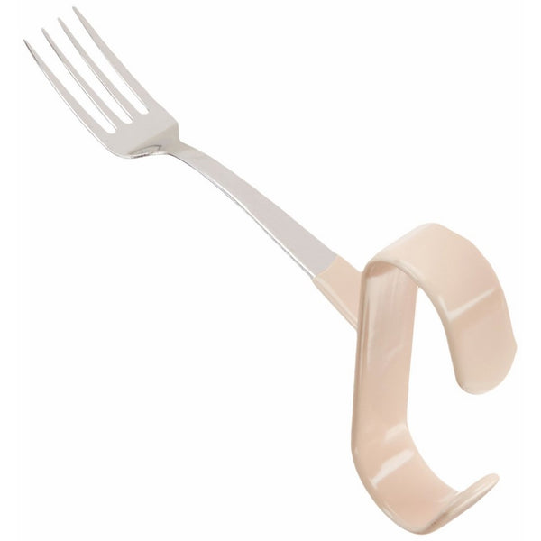 Sammons Preston Vertical Palm Self-Handle Fork, Assistive Utensil with 90º Angle Handle, Eating Aid for Elderly, Arthritis, Weak Grip, Stroke Impairments, and Disabilities