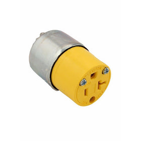 Leviton 520CA 20 Amp, 125 Volt, Armored Cord outlet, Grounding, Steel
