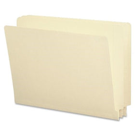 Smead 100% Recycled End Tab File Folder, Shelf-Master Reinforced Straight-Cut Tab, Letter Size, Manila, 100 per Box (24160)