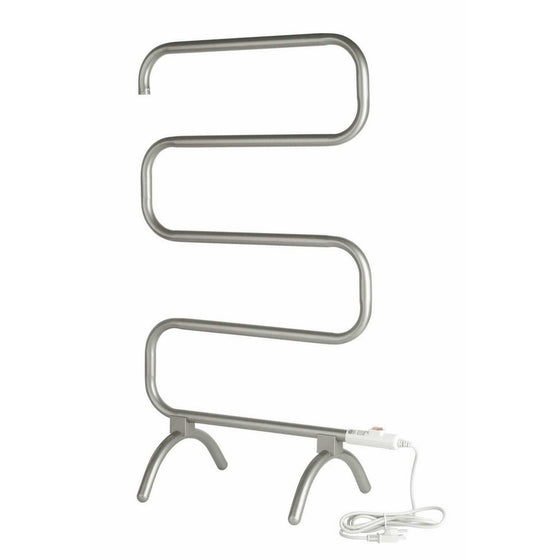 Warmrails 37.5-Inch Mid Size Towel Warmer with Wall Mounted/Floor Standing Option, Nickel Finish