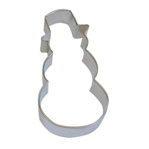 R&M Snowman w/Top Hat 4" Cookie Cutter in Durable, Economical, Tinplated Steel