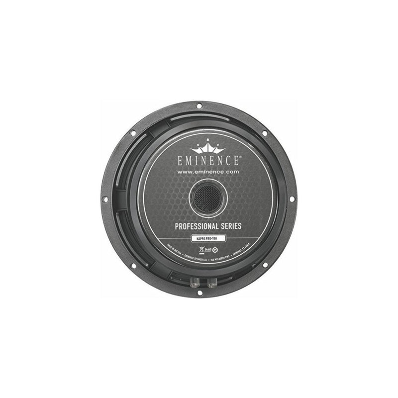 Eminence Professional Series Kappa Pro 10A 10" Replacement PA Speaker, 500 Watts at 8 Ohms